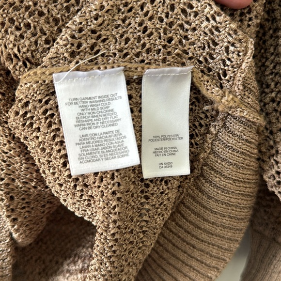 Jones New York Semi Sheer 3/4 Sleeve Sweater Size Medium - Picture 3 of 4